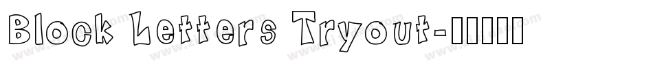 Block Letters Tryout字体转换